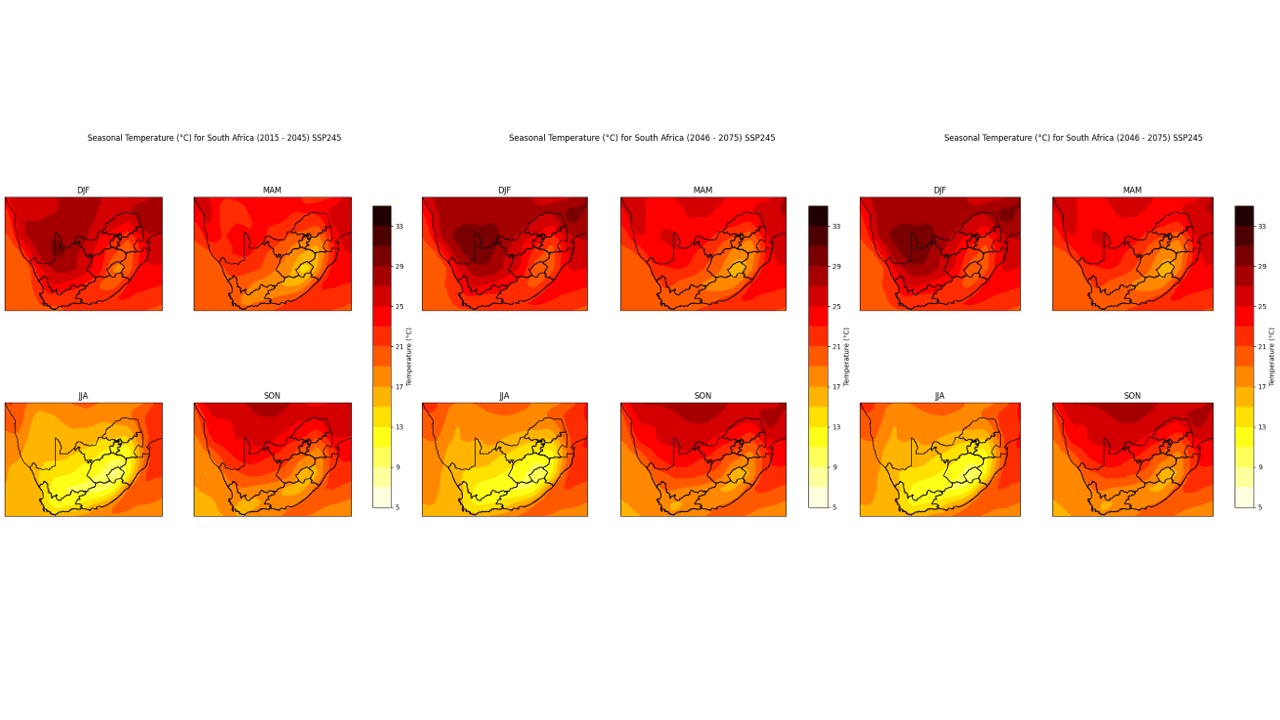 Slide 14 seasonal temperature SSP245